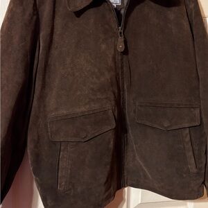 Vintage Men's Dark Brown Suede Field Jacket